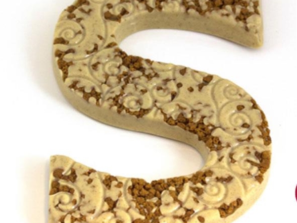 Chocoladeletter speculaas S wit